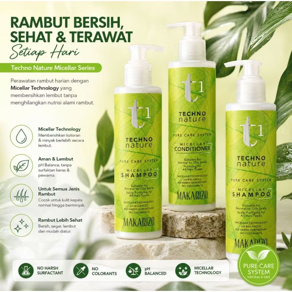 Makarizo t1 Techno Nature Shampoo & Conditioner (180 ML).