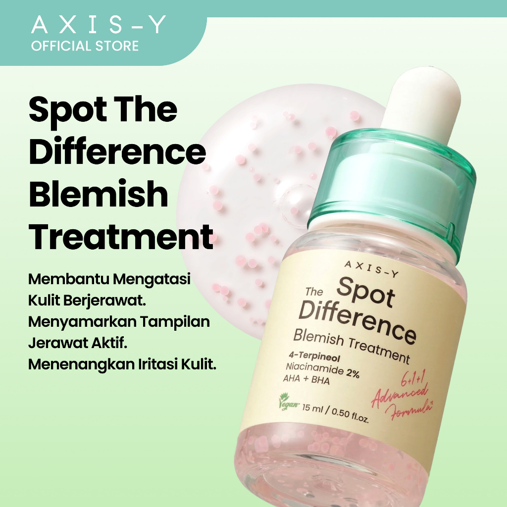 AXIS-Y - Spot The Difference Blemish Treatment 15ml | Serum Totol Jerawat Bantu Mengobati Kulit Berj