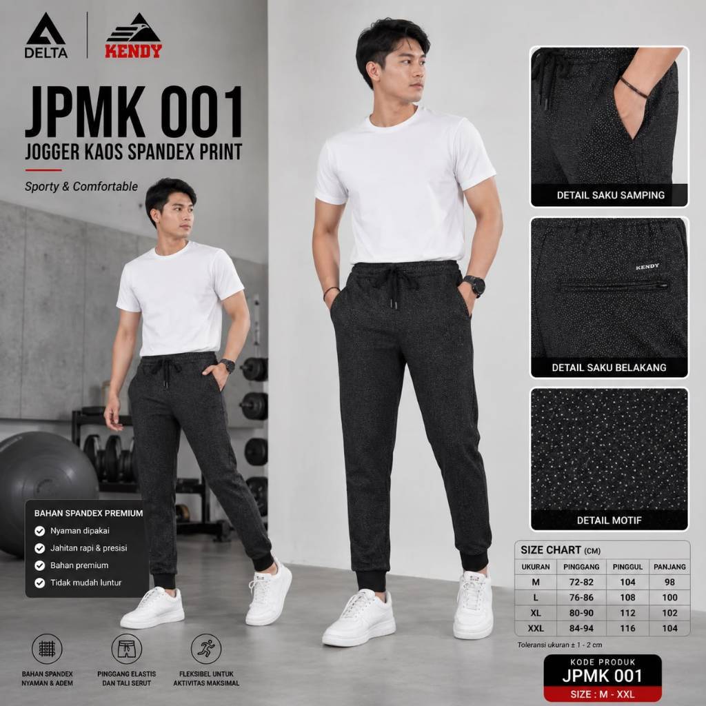 Celana Jogger Training KENDY Original Motif || JPMK || KDY018