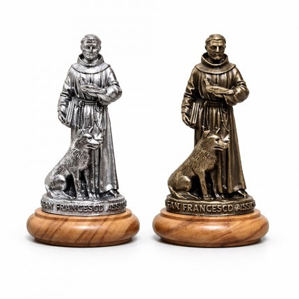 Yeraya Patung Pajangan Santo Fransiskus Assisi Besi Anti Karat made in italy patung santo fransiskus