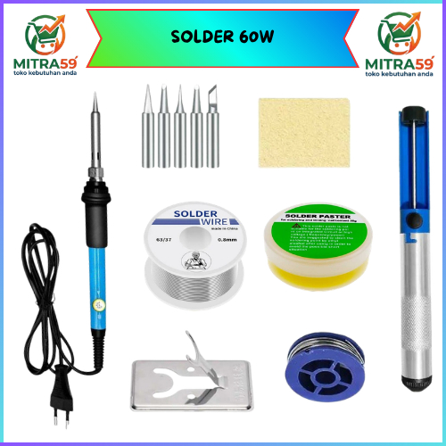 Taffware CS-31C Set Solder Elektronik 60 Watt Set Lengkap Solder Listrik 60W Dengan Pengatur Suhu Ad