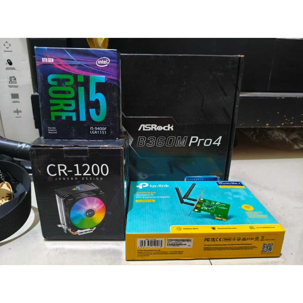 CPU Intel Core i5-9400F LGA1151 Fan RGB dan Motherboard ASRock B360M Pro4