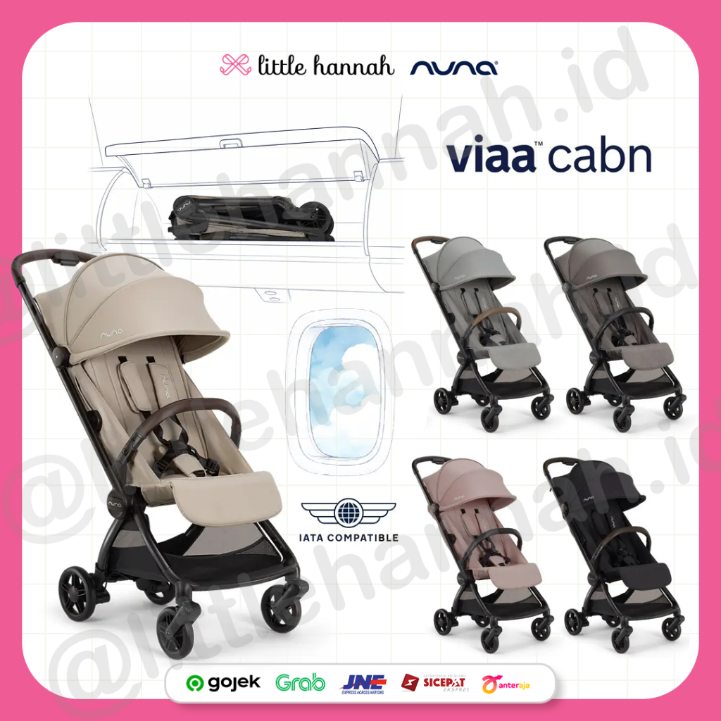NUNA Stroller VIAA Cabn - Stroller Bayi Nuna Viaa Cabin Size Stroller Travel Stroller Anak