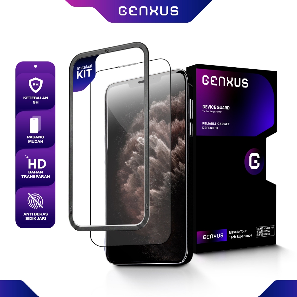 Genxus Anti Pecah Anti Broken Tempered Glass Super Premium for iPhone 15 Pelindung Layar Handphone F