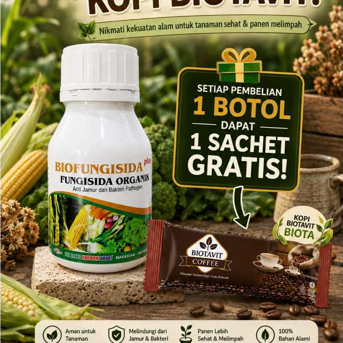 FUNGISIDA Plus SP Biota Fungisida Organik 250Gr Tanaman Anti Jamur Bakteri Patogen Penyakit Tanaman