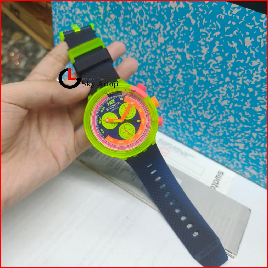 SWATCH SB06J100 Big Bold Jam Tangan Pria Analog Original