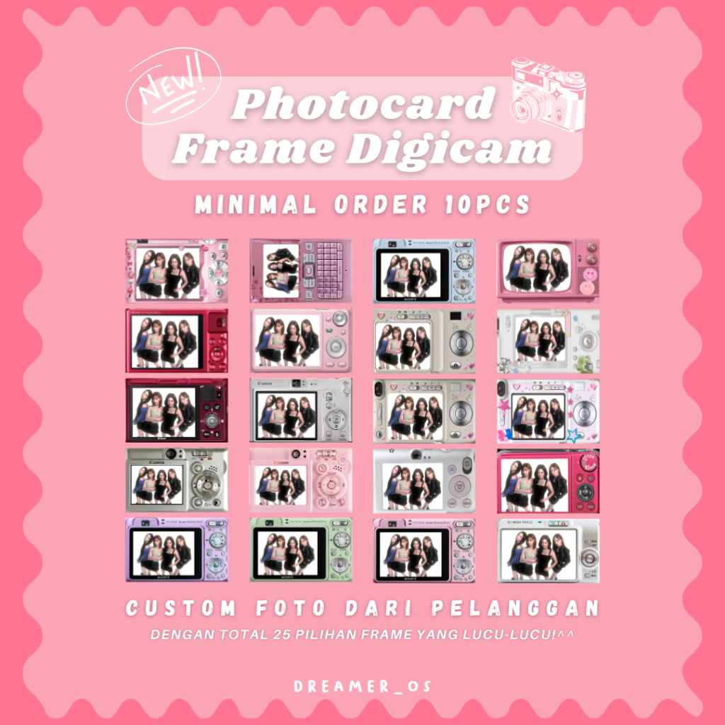 Custom Photocard Frame Digicam | Minimal Order 10PCS (GAK PO)