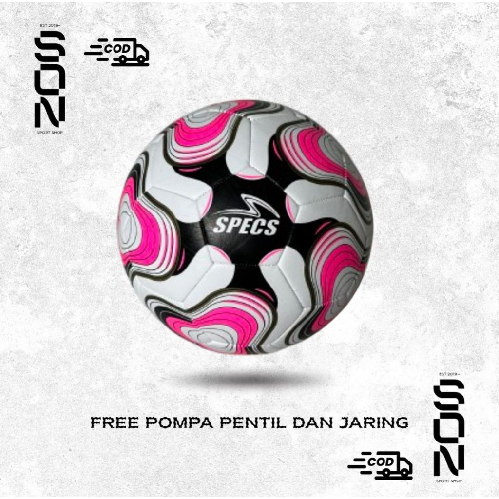 Bola Futsal Specs Firestream Size 4 Jahit Mesin PU Import