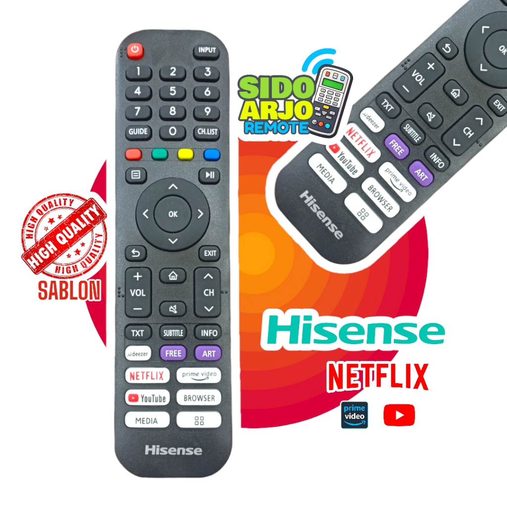 REMOT TV HISENSE SMART