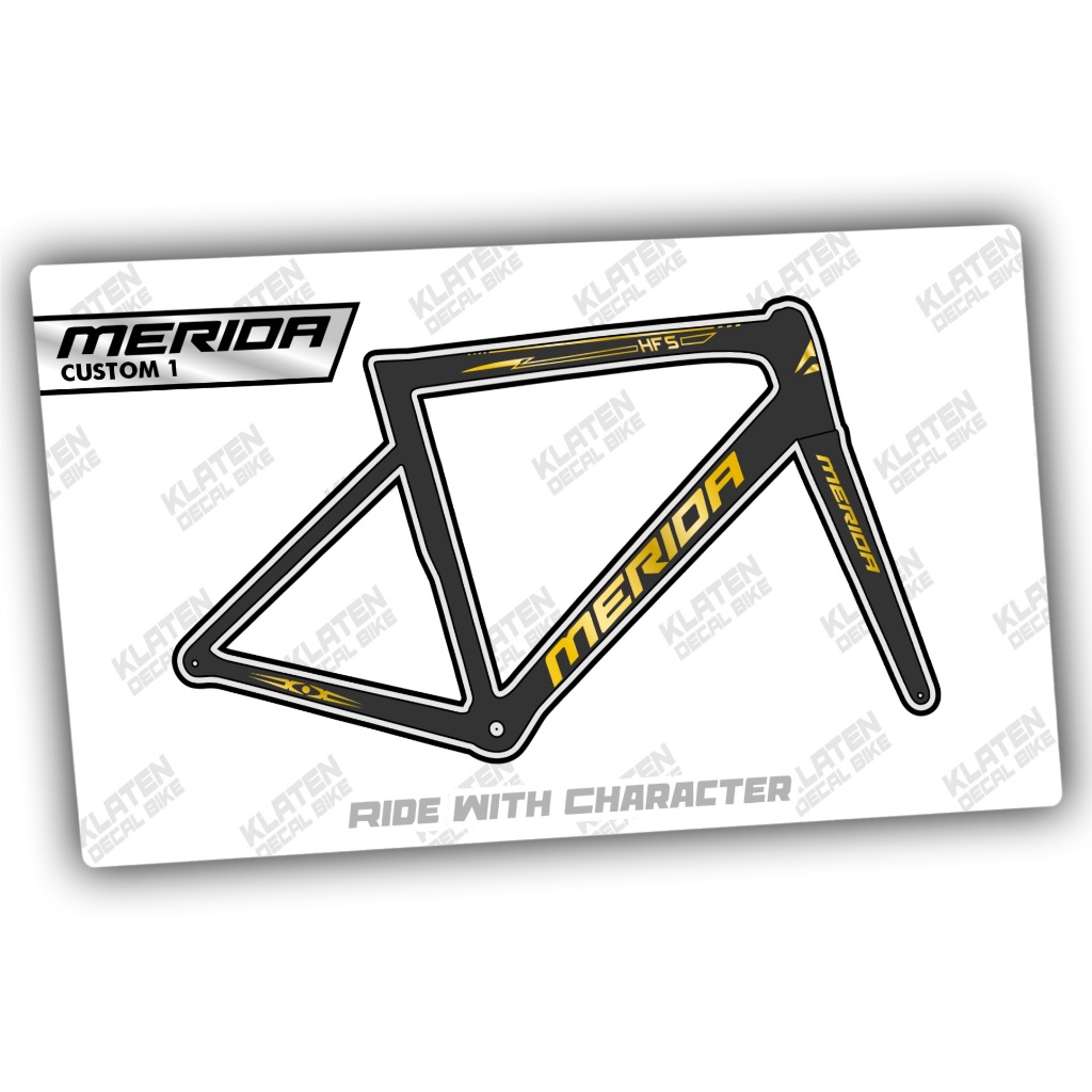 Decal Frame MERIDA1 custom Roadbike Klaten Decal Bike Stiker Sepeda
