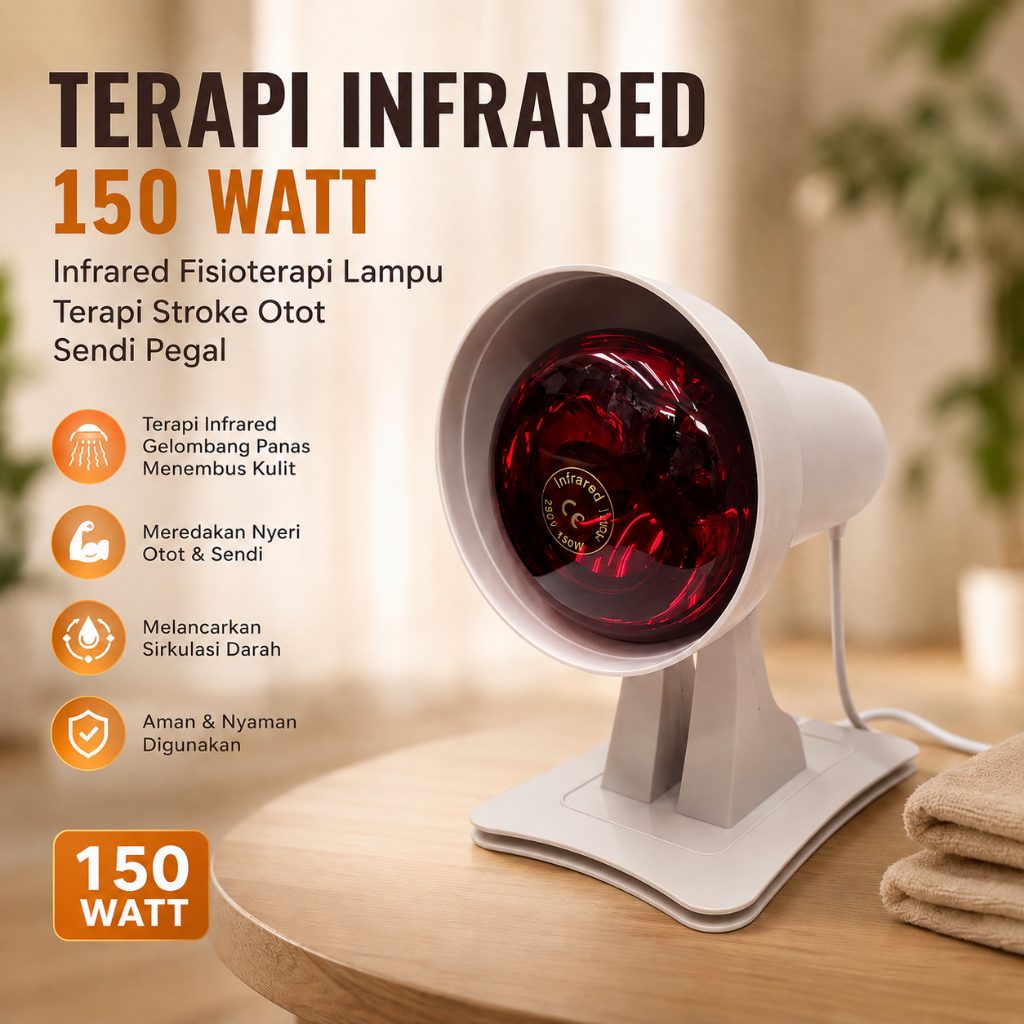 Terapi Infrared 150 Watt Lampu Fisioterapi Terapi Stroke Otot Sendi Pegal