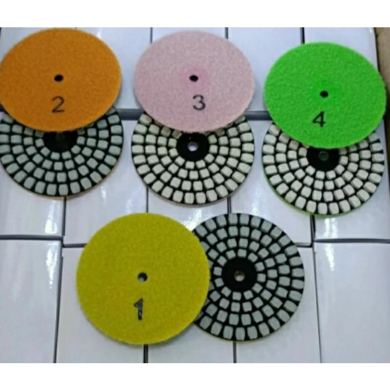 Diamond Pad Kering Poles Marmer Granite Beton 4 inch