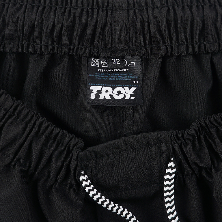 Troy Company Boardshort Black Stay Busy Vertical - Celana Pendek Pria Hitam PTD 2281