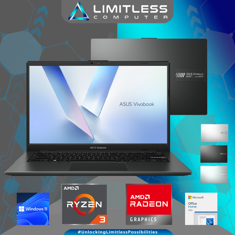 Asus VIVOBOOK GO 14 E1404FA Ryzen 3 7320U 8GB 512GB SSD 14" FHD IPS Win 11 OHM 2024 Laptop Basic