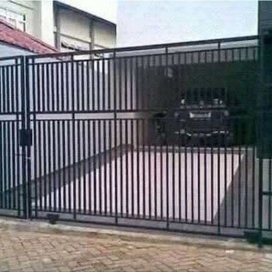 Pagar Besi Minimalis Holo Galpanis Hitam