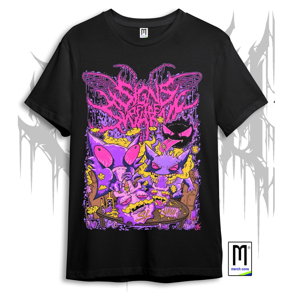 KAOS T-SHIRT SIGNS OF THE SWARM IM DYING | TAG MERCHCONS | KAOS BAND | KAOS METAL | KAOS MUSIK