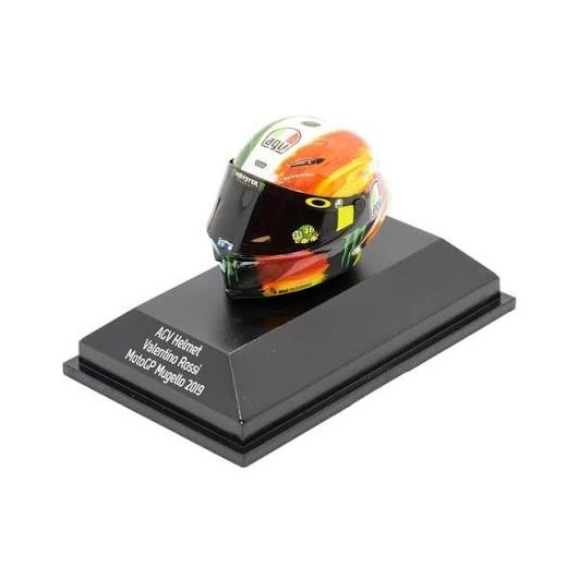 MiniChamps 1/8 AGV Helmet Valentino Rossi MotoGP Mugello 2019, red/black/green