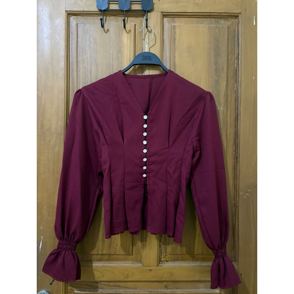 blouse merah maroon