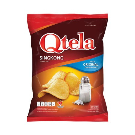 OLO49 Qtela Keripik Singkong Original 175gr Kripik Singkong QTELA