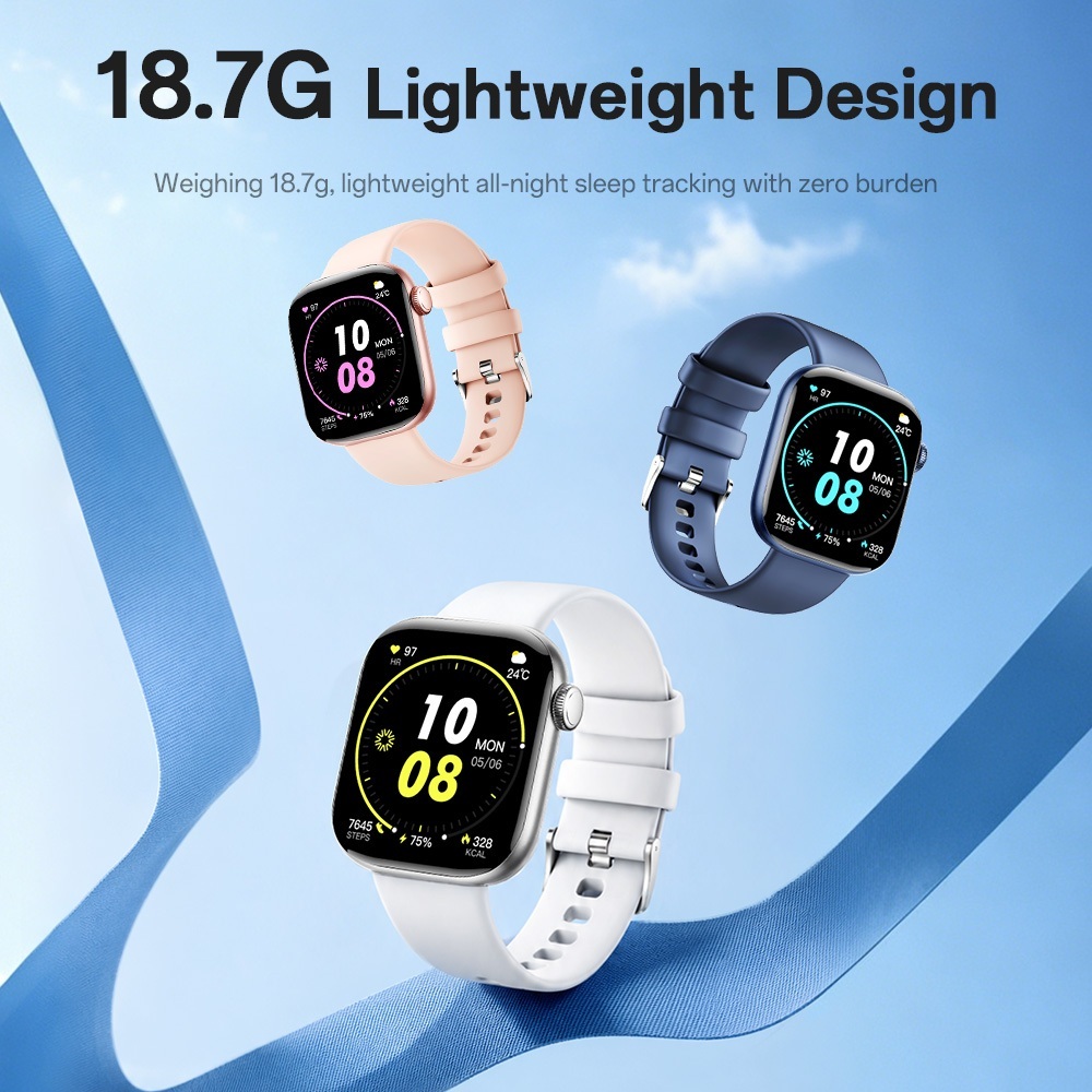 BESTPROMO [Garansi 1 Tahun]Huafit S12 jam tangan smartwatch Bluetooth Call 9.1mm Ultra Tipis 18g