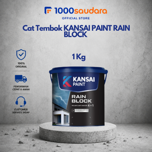 Cat Tembok KANSAI PAINT RAIN BLOCK 1 Kg