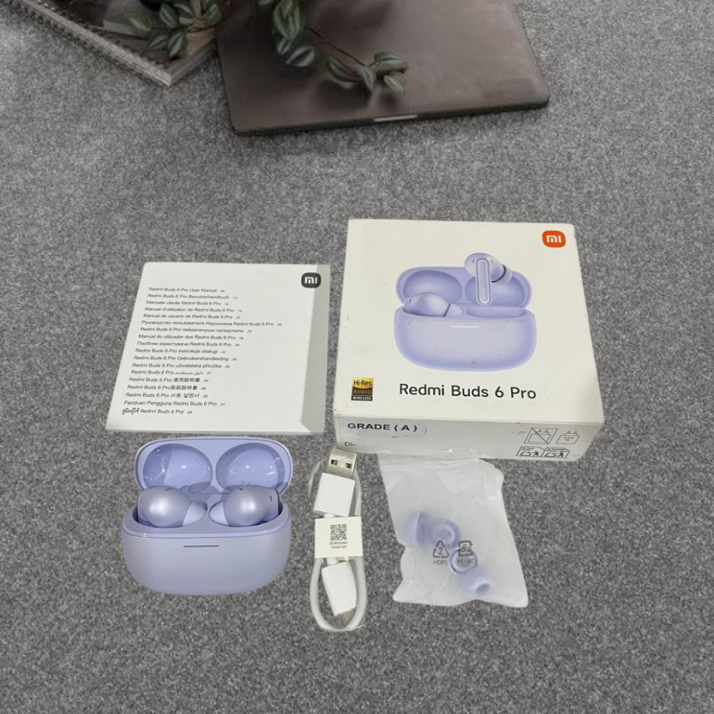 Xiaomi Redmi Buds 6 Pro TWS Wireless Earbuds Bluetooth ANC Hi-Res Audio Second Bekas Original