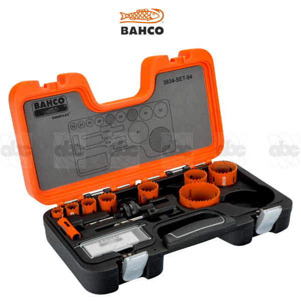 BAHCO Sandflex Bi-Metal Holesaw Set for Metal/Wood Boards 16 mm-67 mm - 11 Pcs 3834-SET-94