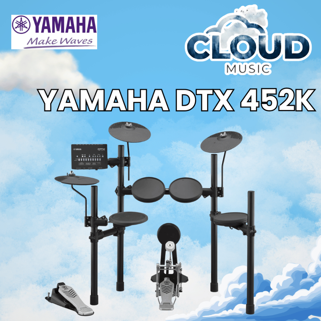 YAMAHA DTX452K – Professional Electronic Drum Set with 3-Zone Snare & Real Kick Pedal