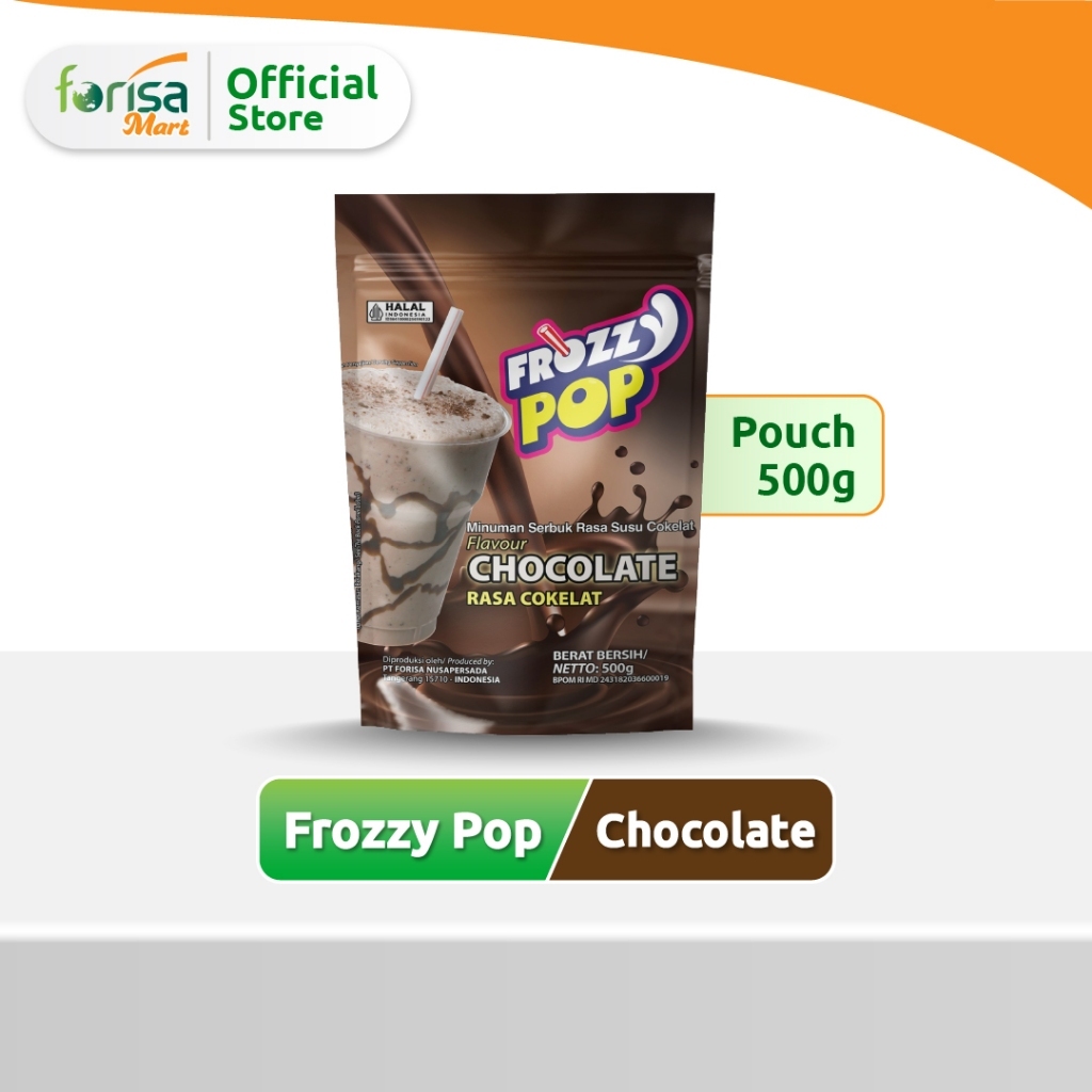 Frozzy Pop Cokelat 500gr - Minuman Powder
