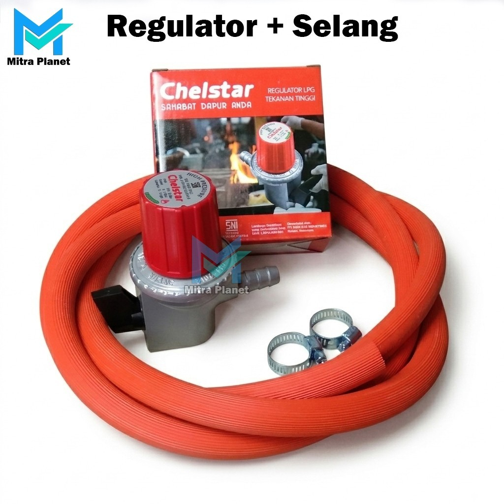 Selang dan regulator tekanan tinggi kompor gas semawar joss SNI