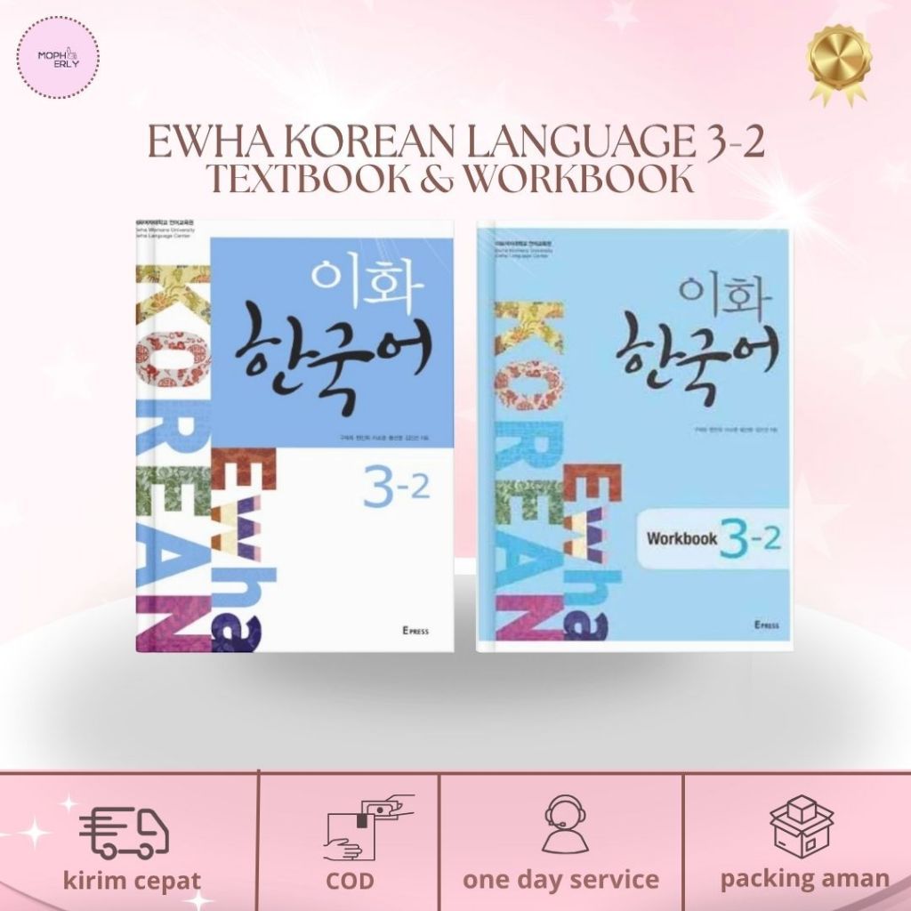 Buku Belajar Berbahasa Korea Ewha Korean Language 3.2 Textbook & Workbook