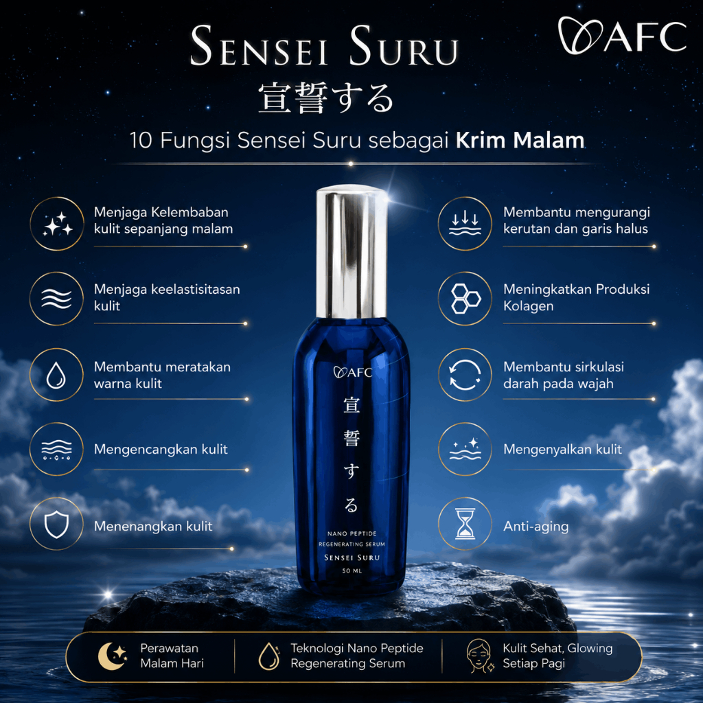 AFC Serum Krim Sensei Suru / Krim Sensei Suru Anti Aging Original Japan