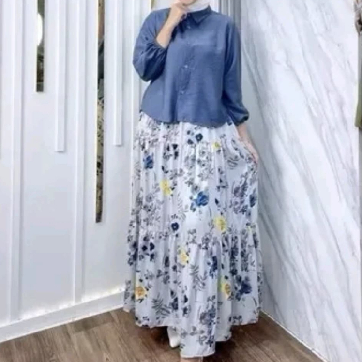 LUXURY ONE SET ROK MIX KRINGKEL BAHAN PREMIUM