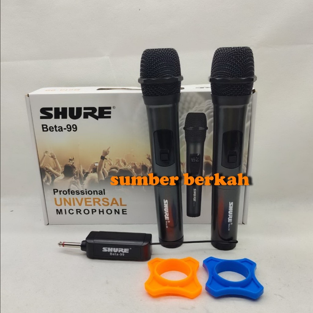 Mic wireless shure beta 99 double handle mic shure beta99 mic handle beta 99