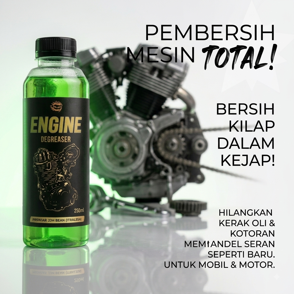cairan pembersih oli membandel Engine Degreaser 250ml – Pembersih Kerak & Oli membandel di Mesin Ken