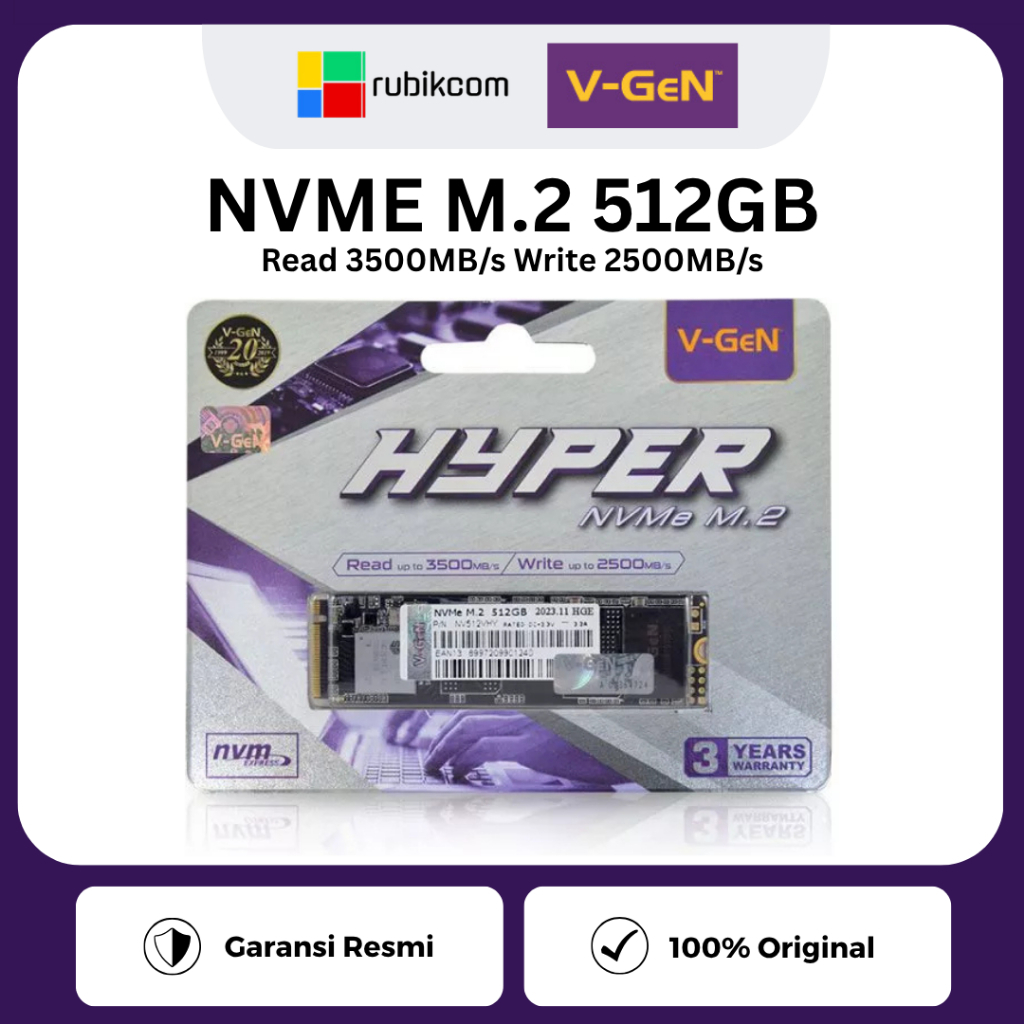 V-GeN SSD M.2 NVme 512GB 2280 PCIe Hyper / SSD V-GeN M.2 NVme 512GB Hyper