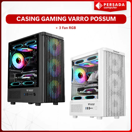 CASING GAMING VARRO POSSUM + 3 Fan RGB