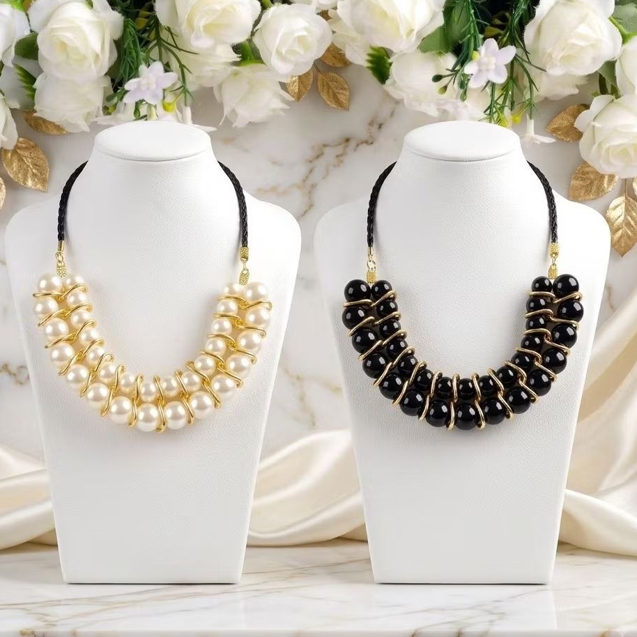 kalung mutiara kalung mutiara hitam kalung mutiara putih kalung wanita elegan aksesoris wanita
