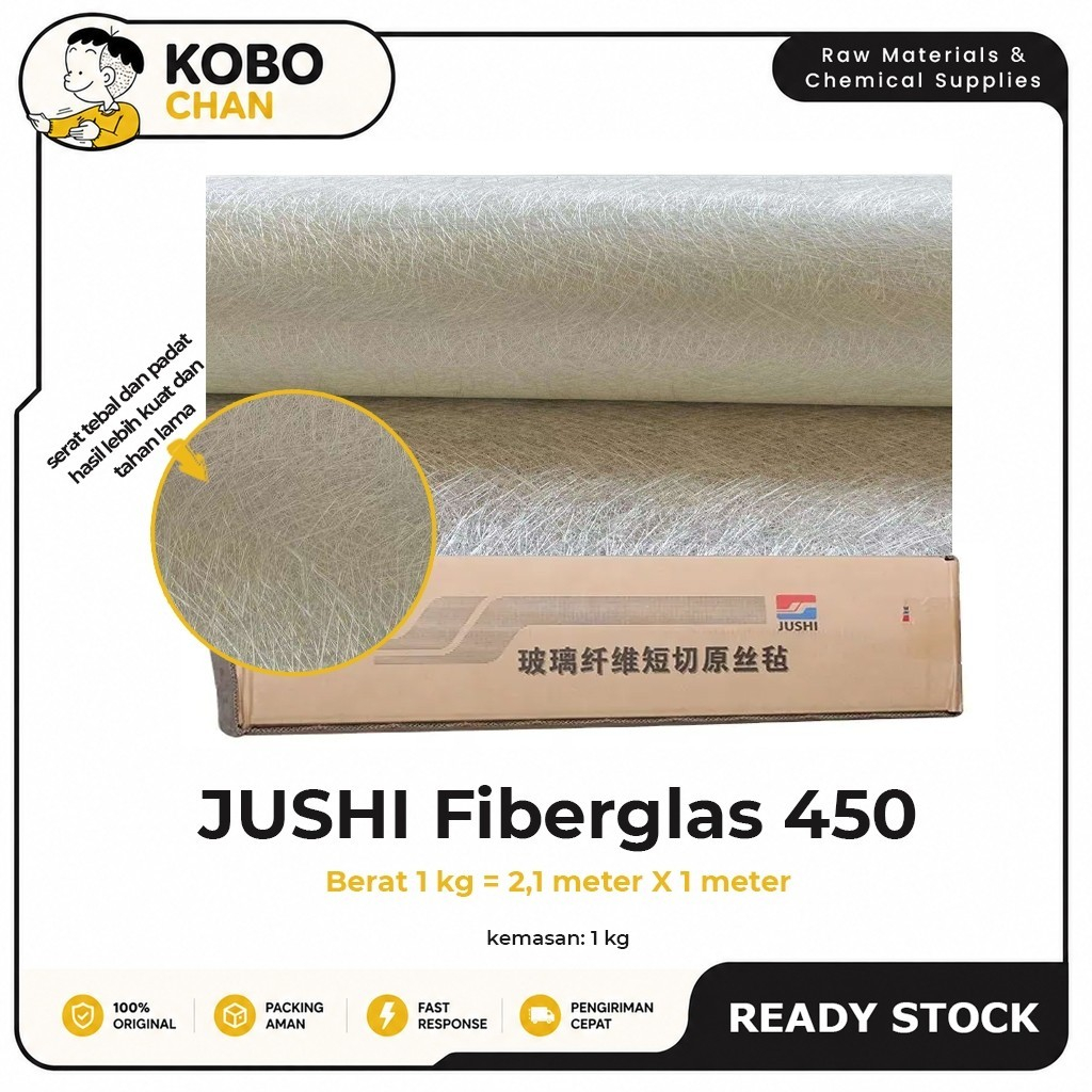 Jushi Fiberglass 450 1KG | Serat Fiber Glass Mat FRP | Kain Fiberglass