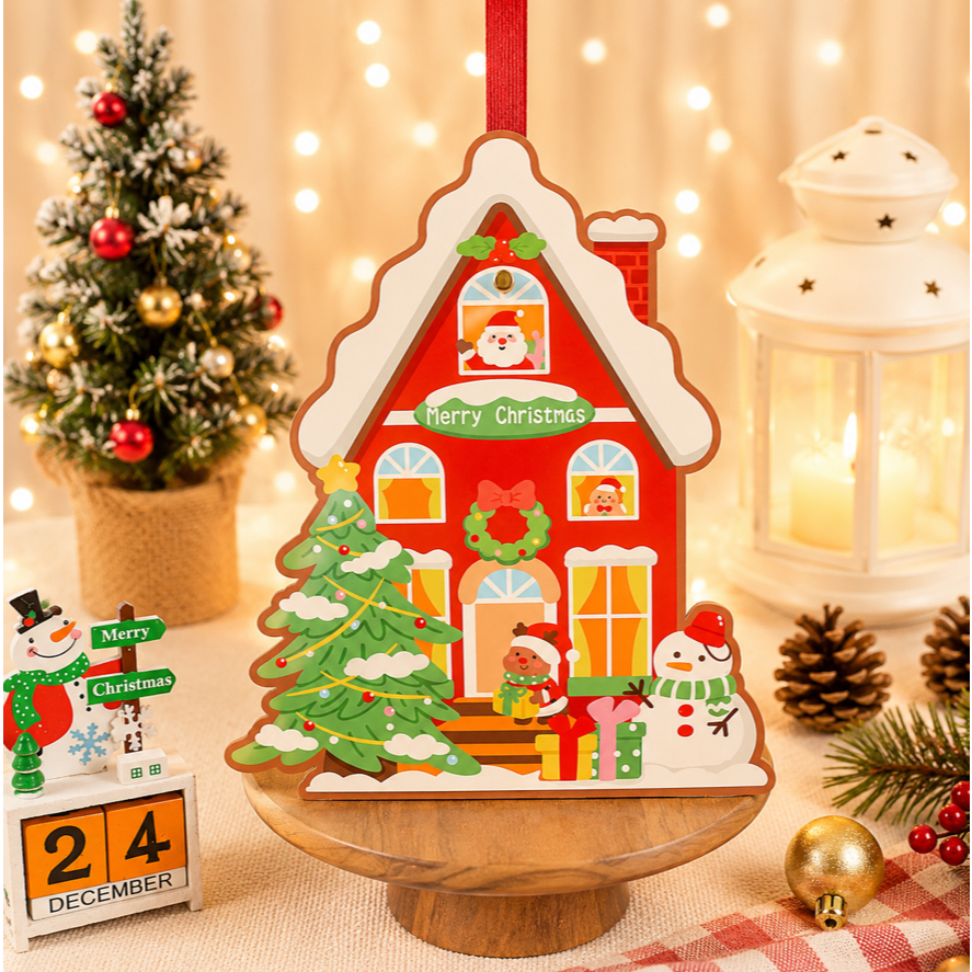 Box Christmas Mini Santa Box Natal Cookies Candy Mini Tenteng Tali Kulit