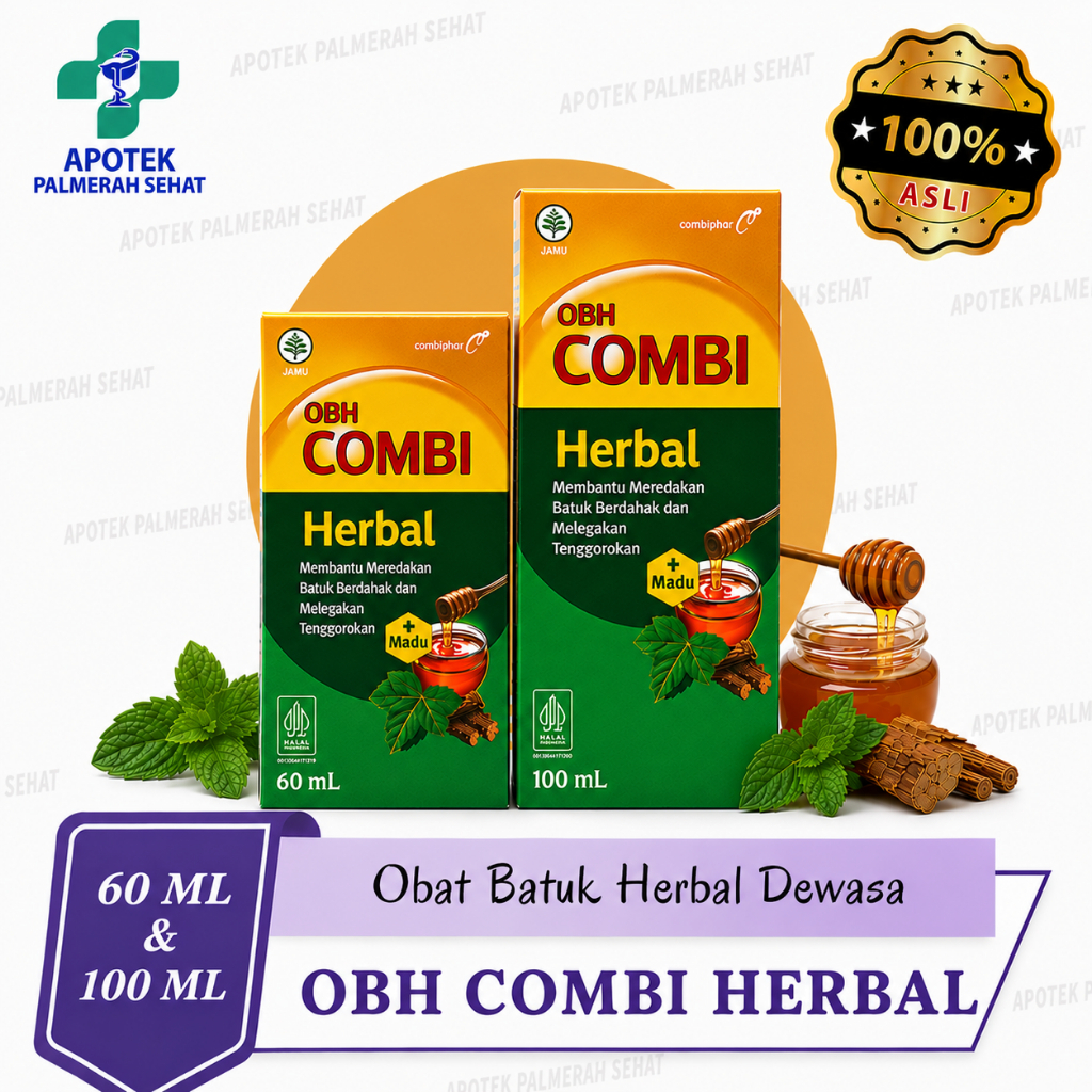 OBH Combi Herbal Sirup | Obat Batuk Herbal | Sirup Batuk OBH Combi