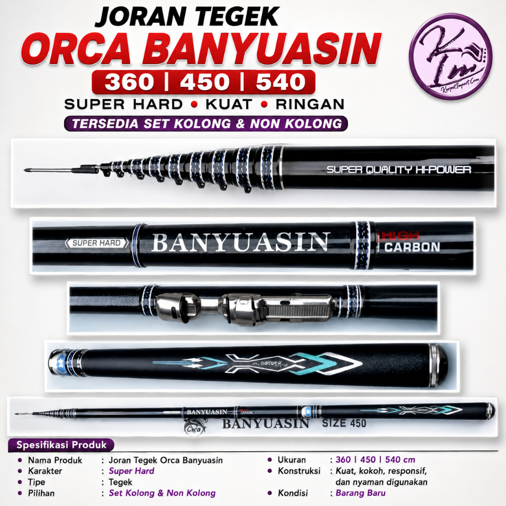 JORAN TEGEK ORCA BANYUASIN SUPER HARD 360 450 540 SET KOLONG & NON KOLONG