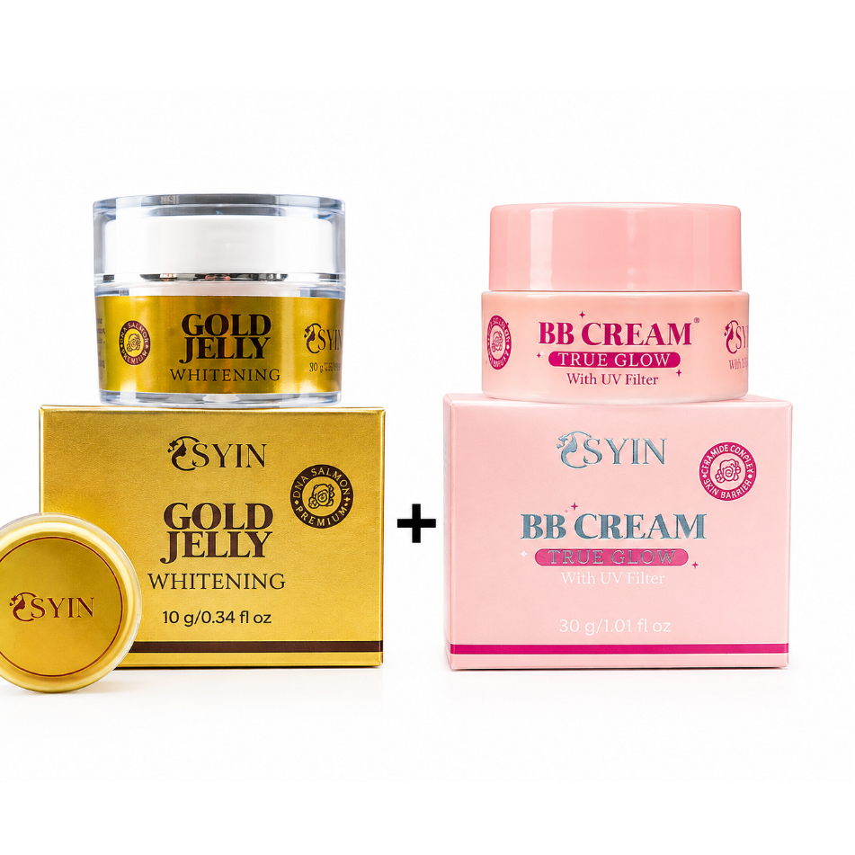 Osyin Glow - Paket Glowing Original BPOM | Gold Jelly Whitening DNA Salmon + BB Cream True Glow UV F