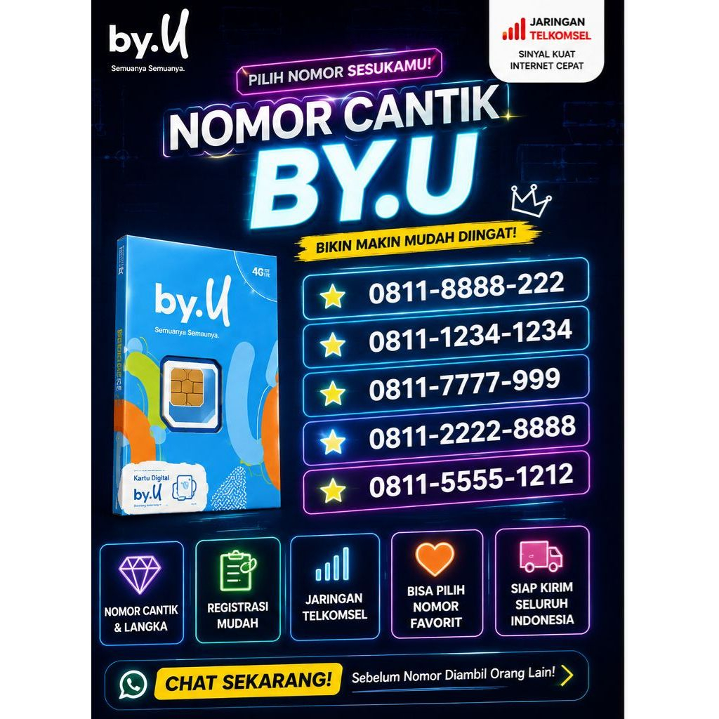 Kartu Perdana By.U Kuota 3GB Masa Aktif Selamanya, 4G LTE-5G