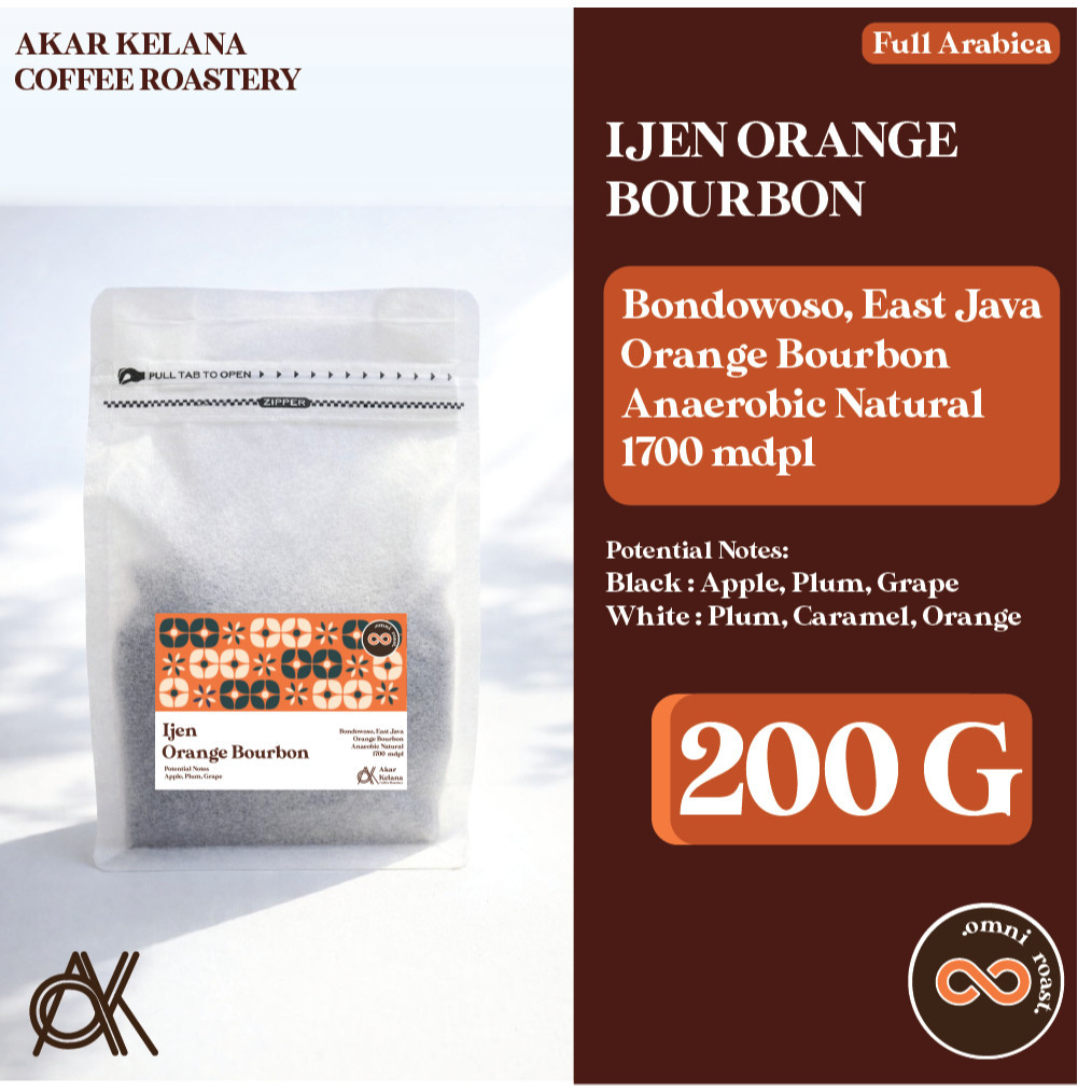 Kopi Arabika Espresso Ijen Orange Bourbon Kemasan 200 gram