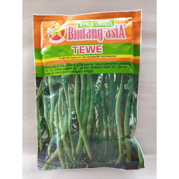 Benih buncis TEWE 500gram, buncis Bintang Asia