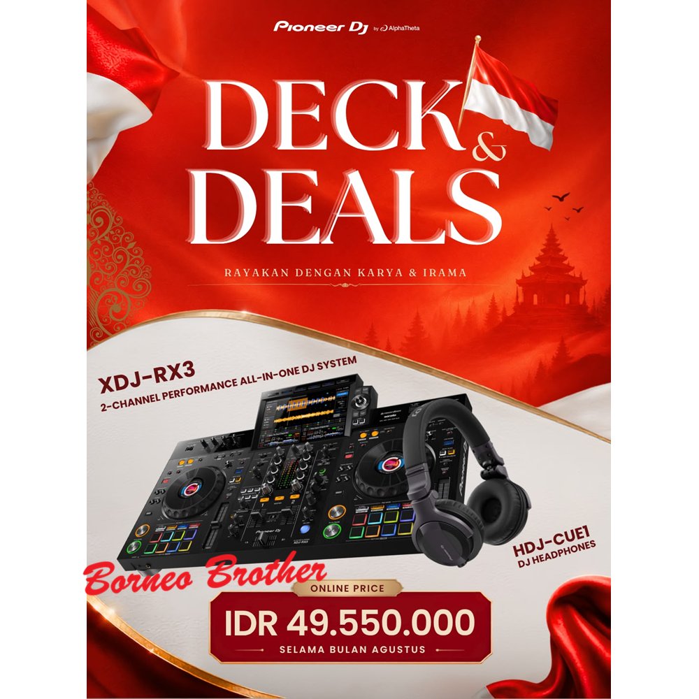 Pioneer Dj XDJ-RX3 & HDJ-CUE1 Original Deck & Deals Promo