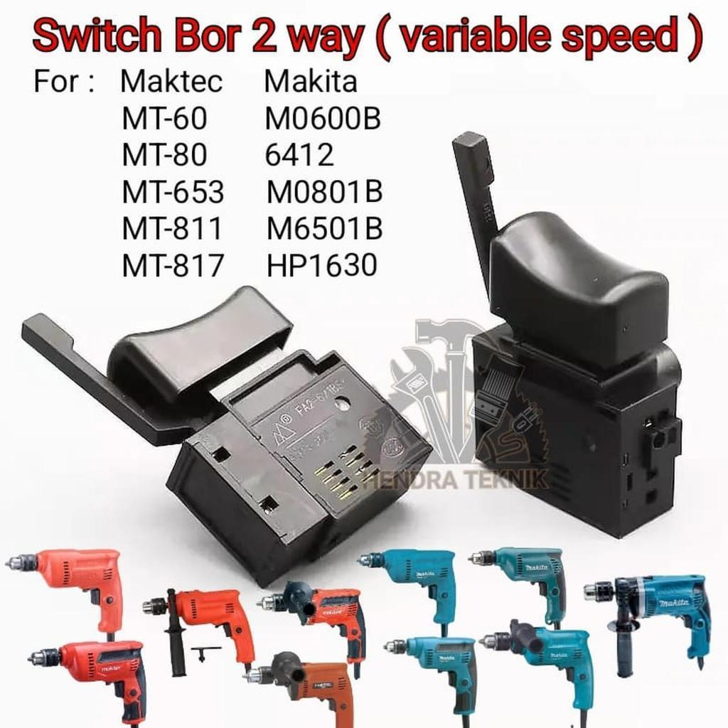 AST Switch MT60 / MT603 / HP1630 untuk Mesin Bor Listrik Maktec Makita / Saklar Electric Drill