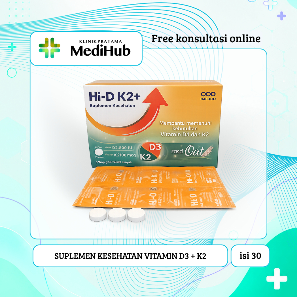 Suplemen Kesehatan Vit K2 D3 - HI-D K2+ IMEDCO