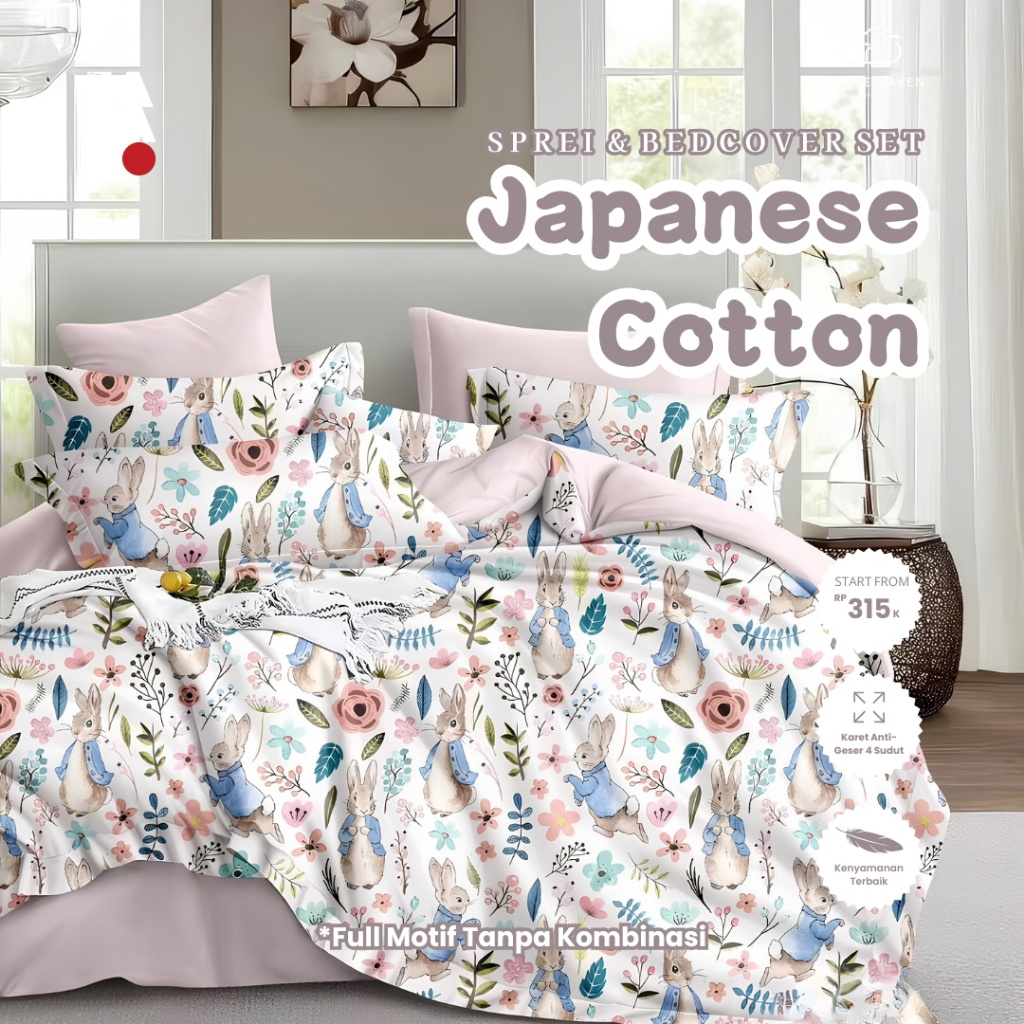 CottonHaven Sprei Set Katun Jepang Import Motif Anak | Premium Japanese Cotton Motif Sprei Set Anak